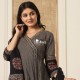 Noori Nights Black Printed Anarkali Suit Set with Dupatta