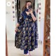 Royal Bloom Anarkali Kurti Set – Navy Blue Royal Bloom Anarkali Kurti Set – Navy Blue