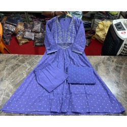 Royal Elegance Embroidered Anarkali – Lavender