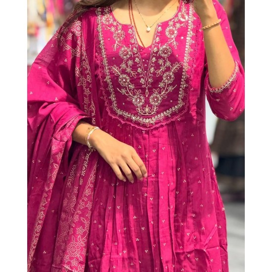 Royal Elegance Embroidered Anarkali – Wine Pink Royal Elegance Embroidered Anarkali – Wine Pink