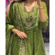 Royal Elegance Embroidered Anarkali – Olive Green Royal Elegance Embroidered Anarkali – Olive Green