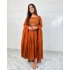 Burnt Orange Embroidered Anarkali Suit Burnt Orange Embroidered Anarkali Suit