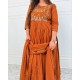 Burnt Orange Embroidered Anarkali Suit Burnt Orange Embroidered Anarkali Suit