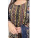 Anarkali Cotton suit set with dupatta-Navy Blue  Anarkali Cotton suit set with dupatta-Navy Blue