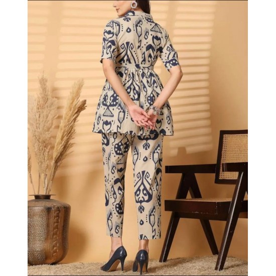 Indigo Abstract Co-ord Set