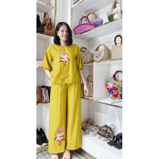 Floral Muse Co-ord Set – Mustard Yellow Floral Muse Co-ord Set – Mustard Yellow