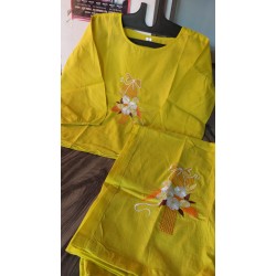 Floral Muse Co-ord Set – Mustard Yellow
