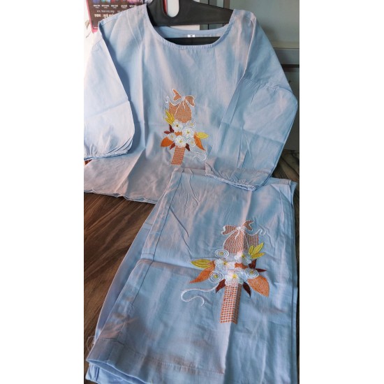 Floral Muse Co-ord Set – Dove Grey