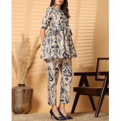 Indigo Abstract Co-ord Set