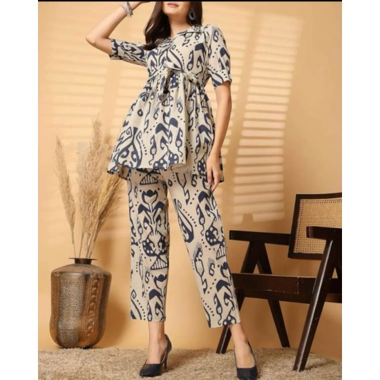 Indigo Abstract Co-ord Set