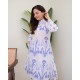 Blue Ikat Breeze Cotton Co-ord Set