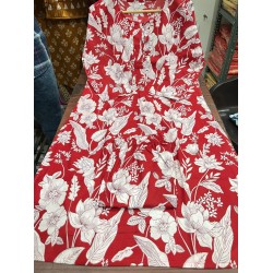 Red Blossom Breeze Cotton Co-ord Set