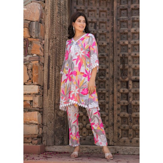 Tropical Bloom Printed  Co-ord Set 