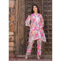Tropical Bloom Printed  Co-ord Set 