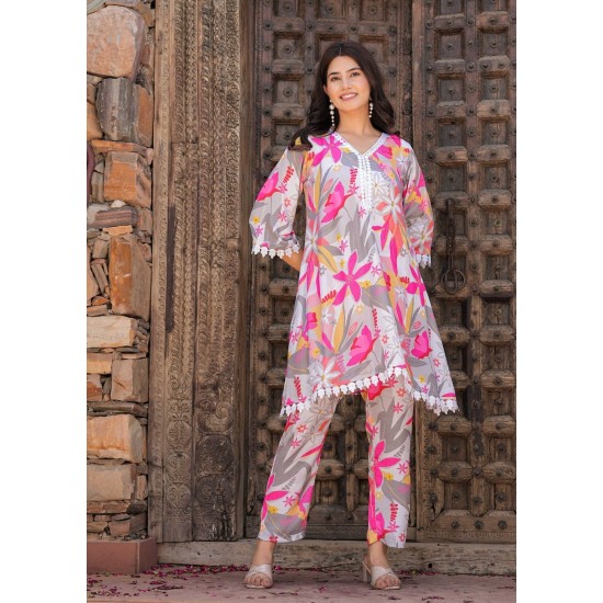 Tropical Bloom Printed  Co-ord Set 