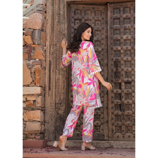 Tropical Bloom Printed  Co-ord Set 