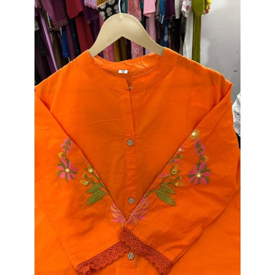 Rust Elegance Cotton Coord Set