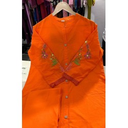 Rust Elegance Cotton Coord Set