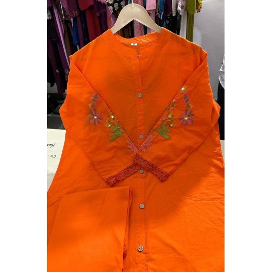 Rust Elegance Cotton Coord Set