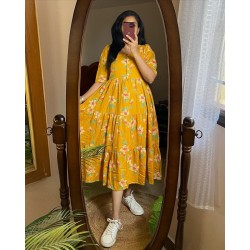 Bloom Bright Dress-Yellow