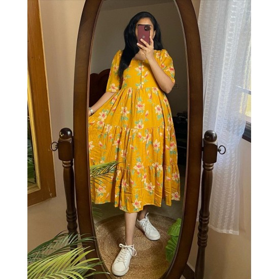 Bloom Bright Dress-Yellow