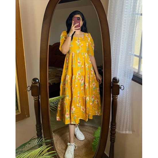 Bloom Bright Dress-Yellow