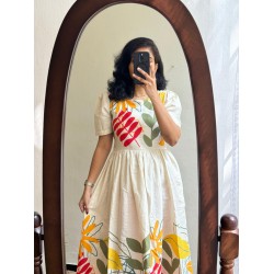 White Bloom Garden Cotton Dress