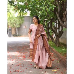 Blush Kanchi Cotton Handloom Suit Set Blush Kanchi Cotton Handloom Suit Set