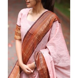 Blush Kanchi Cotton Handloom Suit Set Blush Kanchi Cotton Handloom Suit Set