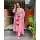 Pink Mirror Magic Embroidered Suit Set