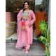 Pink Mirror Magic Embroidered Suit Set