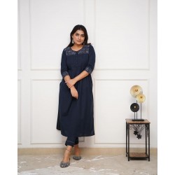 Midnight Elegance Black Kurta Set 