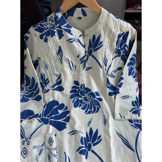 Gulrangi Blossom Kurti Set – Indigo Blue Gulrangi Blossom Kurti Set – Indigo Blue