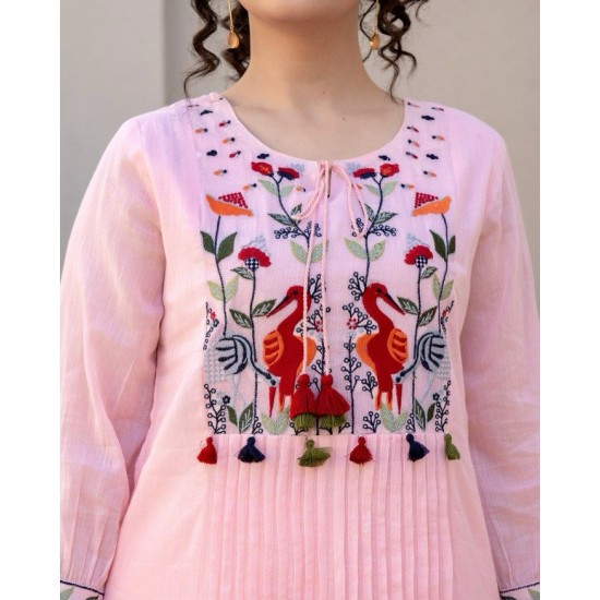 Cotton A-line Kurta Set