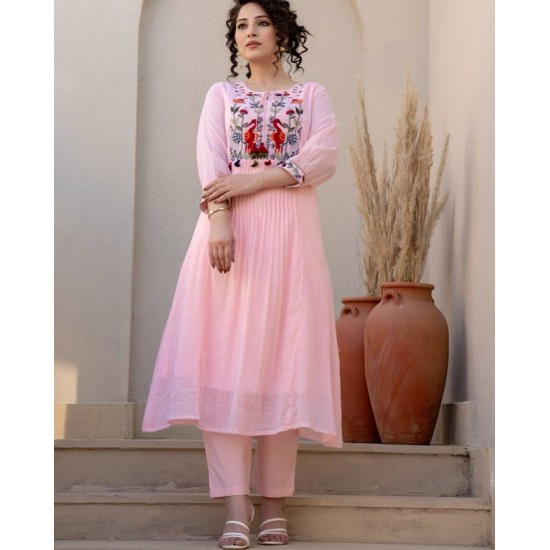 Cotton A-line Kurta Set