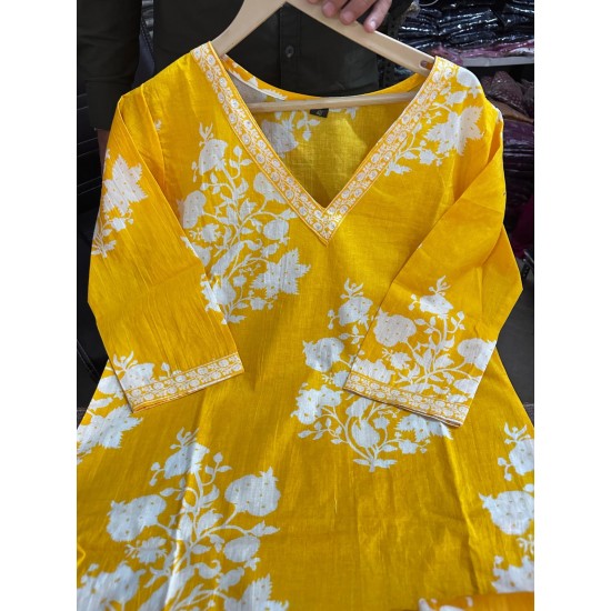 Sunshine Bloom Printed Cotton Suit Set