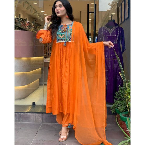 Cotton Suit Set – Orange