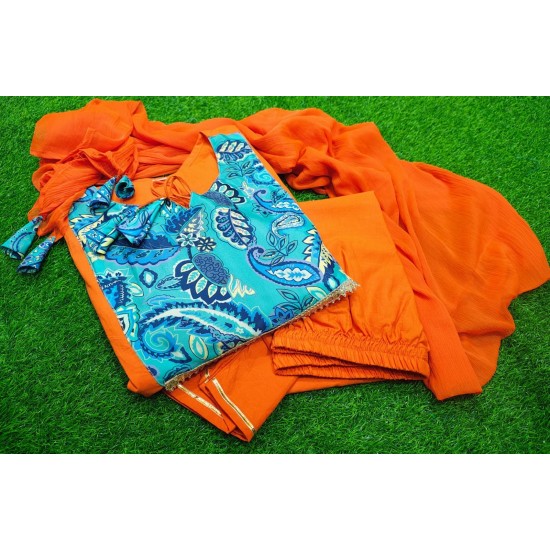 Cotton Suit Set – Orange