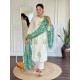 Pure Chikankari Cotton Kurta Set with Ikat Dupatta
