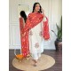 Pure Chikankari Cotton Kurta Set with Ikat Dupatta