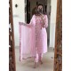  Blush Pink Embroidered Cotton Suit Set 