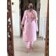  Blush Pink Embroidered Cotton Suit Set 