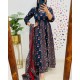 Indigo Maroon Ajrakh Printed Cotton Suit Set
