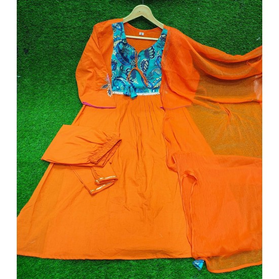 Cotton Suit Set – Orange