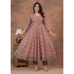 Floral Breeze Anarkali Kurta Set