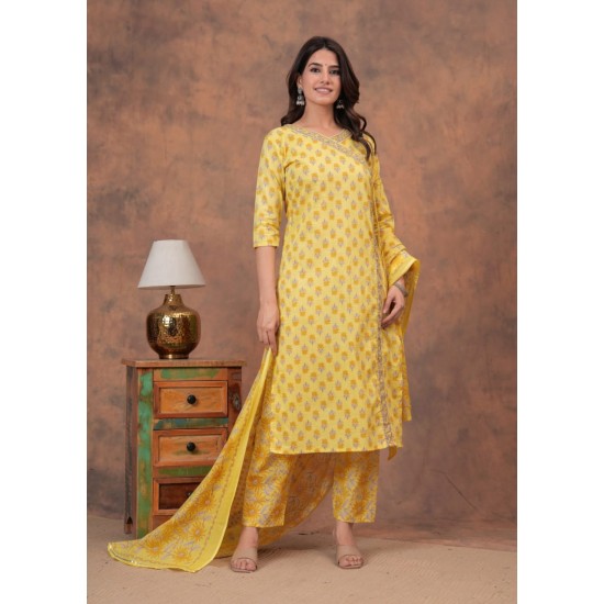 Sunshine Blossom Cotton Suit Set