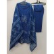 Royal Blue Bloom Handblock Suit Set