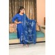 Royal Blue Bloom Handblock Suit Set