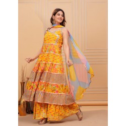 Sunshine Bloom Anarkali Set  Sunshine Bloom Anarkali Set