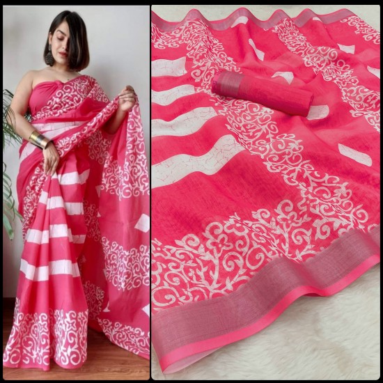 Linen Saree